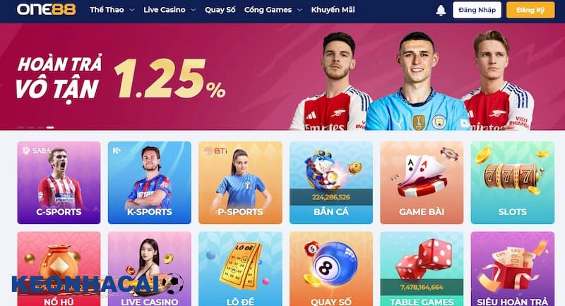 Sản phẩm và dịch vụ đa dạng, hấp dẫn tại ONE88